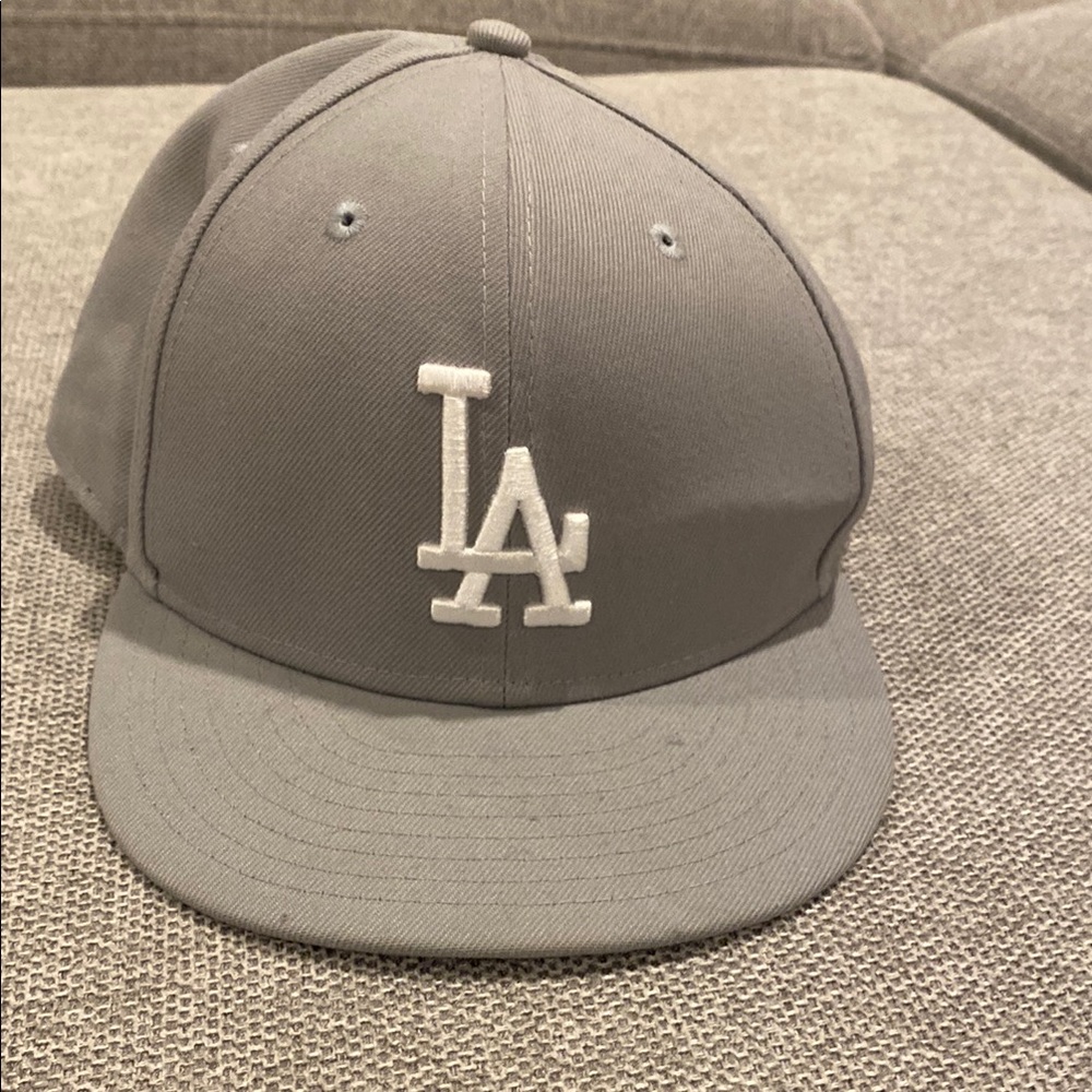Gray LA Logo Baseball Cap